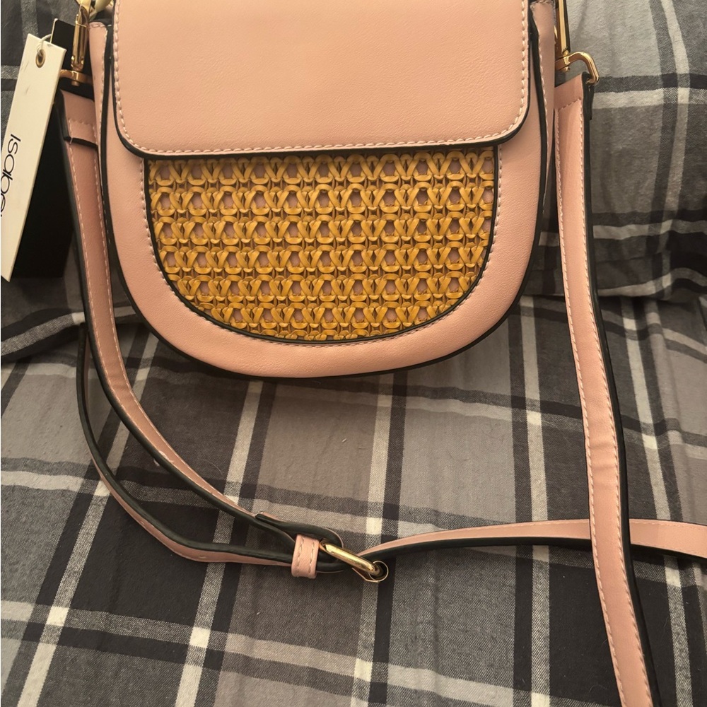 ASOS Pink and Tan Crossbody Bag